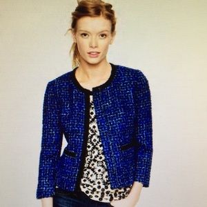 J Crew Lady jacked in Blue tweed .